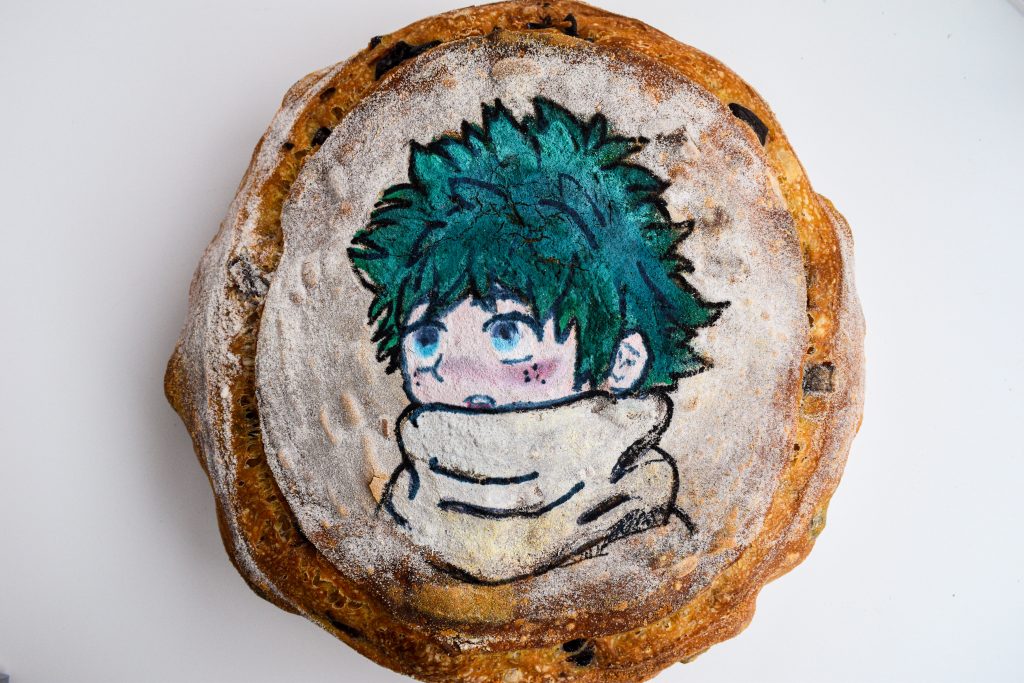 Deku painted on sourdough