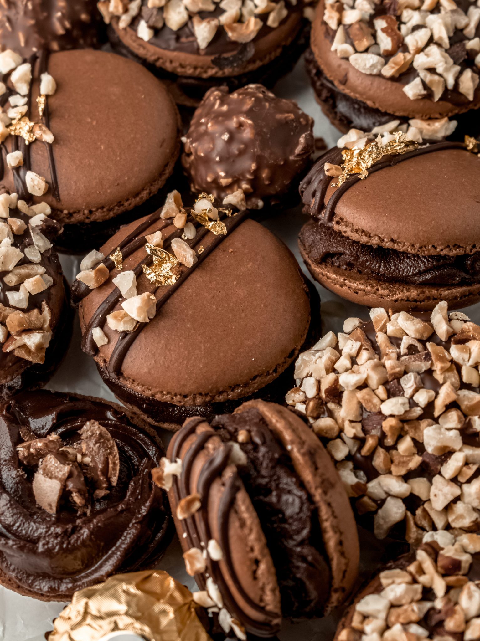 Ferrero Rocher Macarons with Nutella Ganache (No Rest French method ...