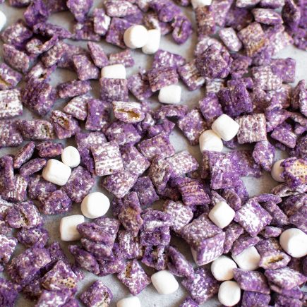 Marshmallow ube muddy buddies