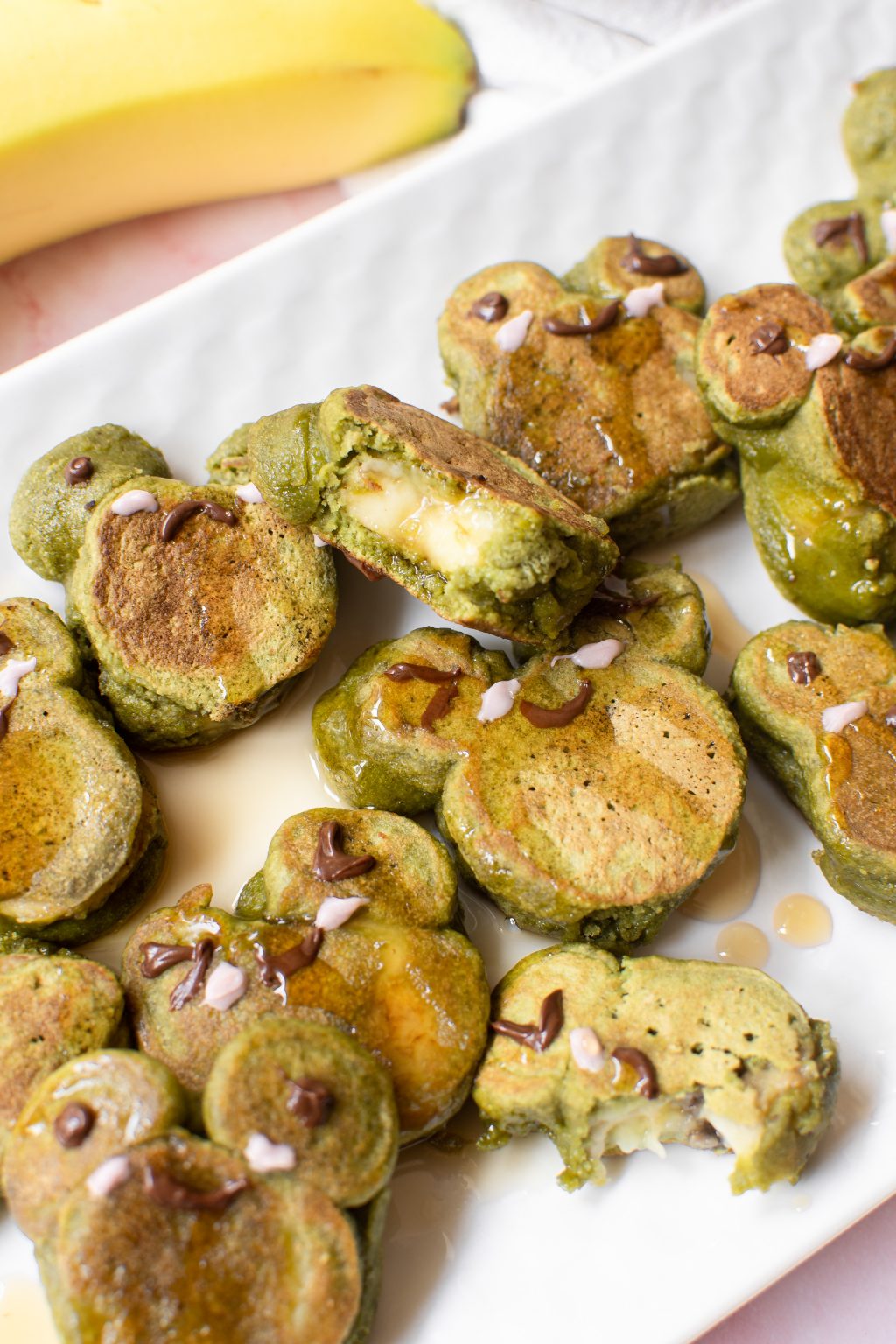 Frog Matcha Banana Pancake Bites