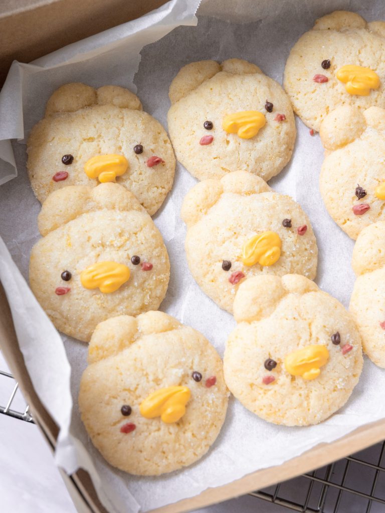 cute duck cookies in a box