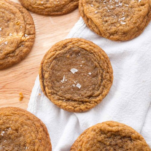 Boneless cookies with flaky sea salt.