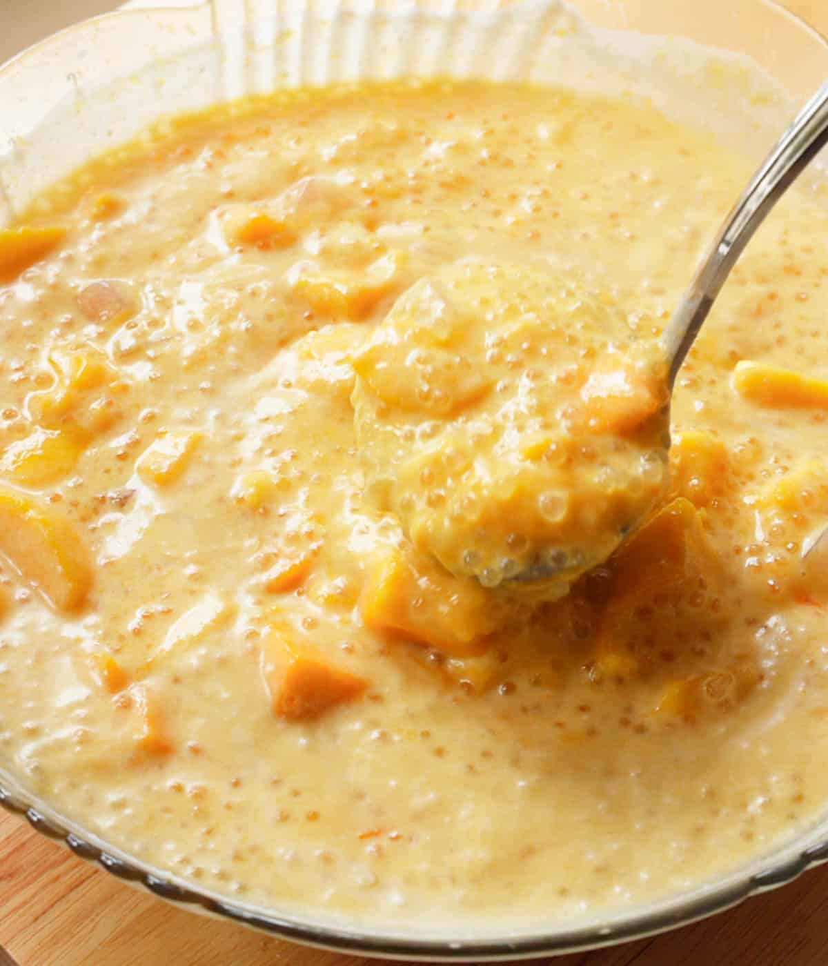 Delicious mango sago ready to be served!
