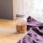 Apple pie spice mix ingredients in a little jar.