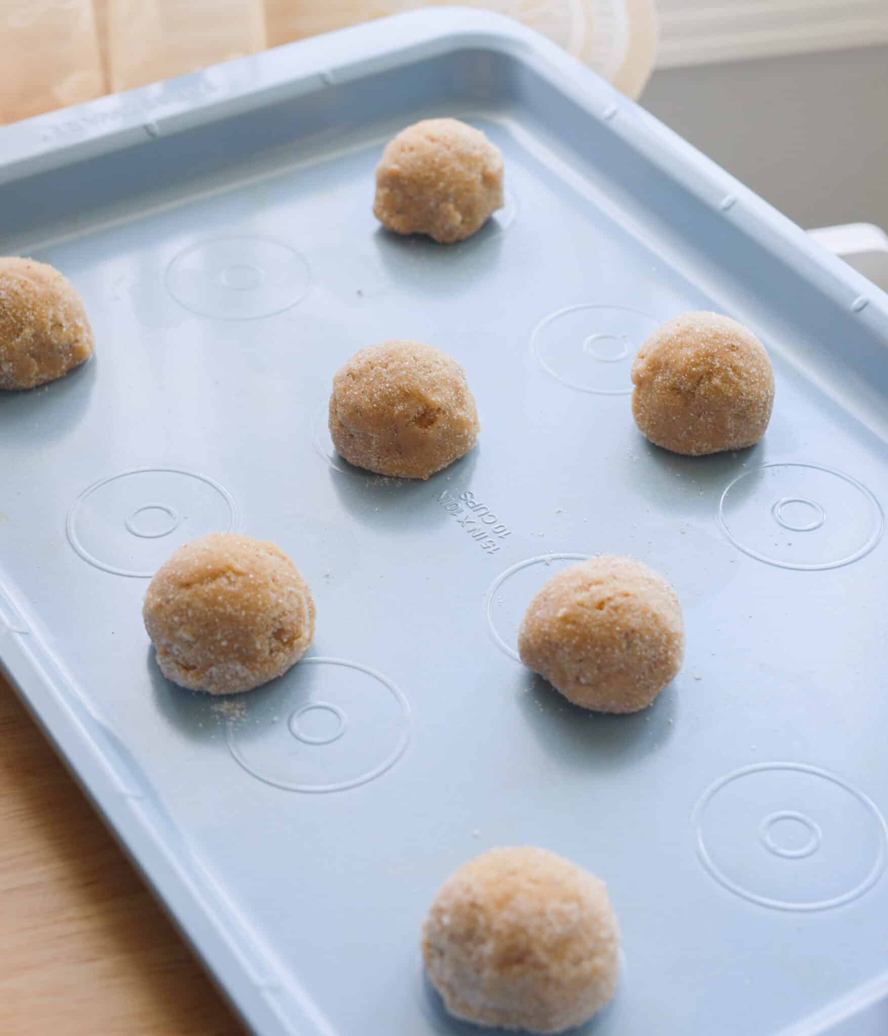 Chai sugar cookies ready to be baked.